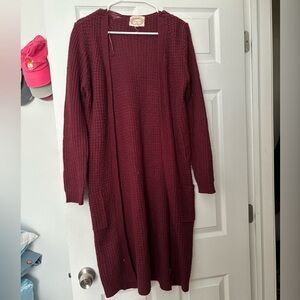 Ambiance Maroon Cardigan